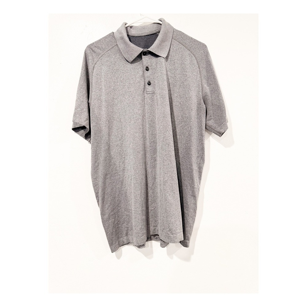 Lululemon Metal Vent Tech Polo Shirt Mens Gray Short Sleeve Training Top